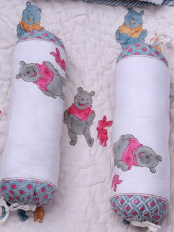 100% Organic Cotton Quilt for Kids - Pooh & Piglet - Double Sided - Kid's Quilt Set - Baby Comforter