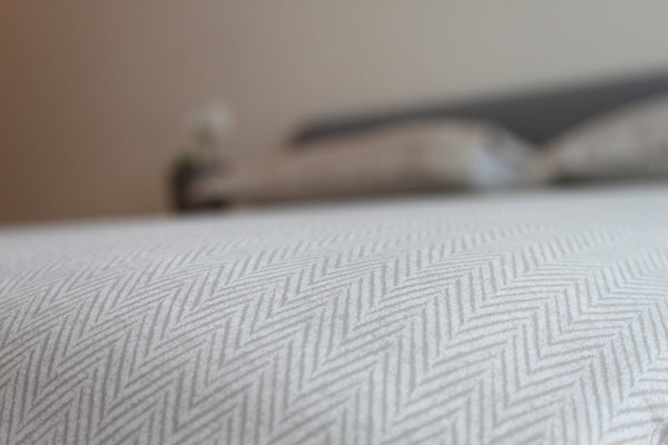 Herringbone Greys Pure Cotton Flat Bedsheet Set