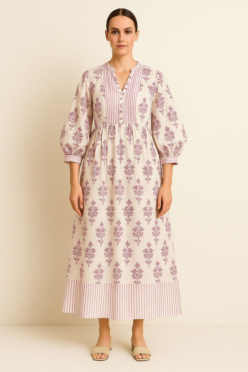Dazy Floral Printed Long Dress