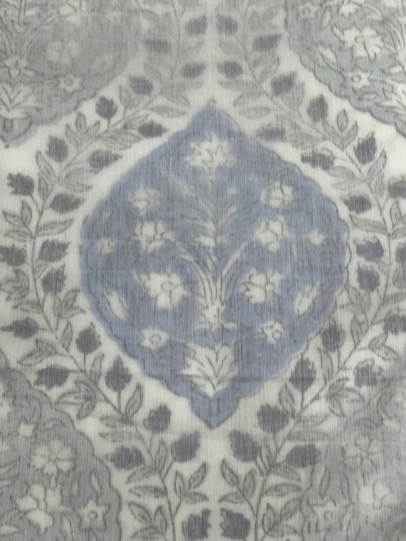 Blue Floral Essence Double Muslin Dohar/ Summer Blanket