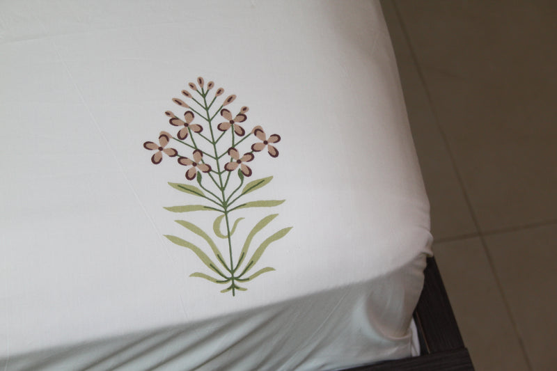 Calm Orchid Pure Cotton Bedsheet