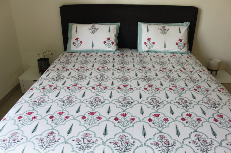 Floral Feels High Thread Count Pure Cotton Bedsheet