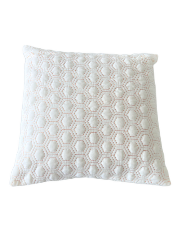 Hexagon Design Velvet Cushion Cover