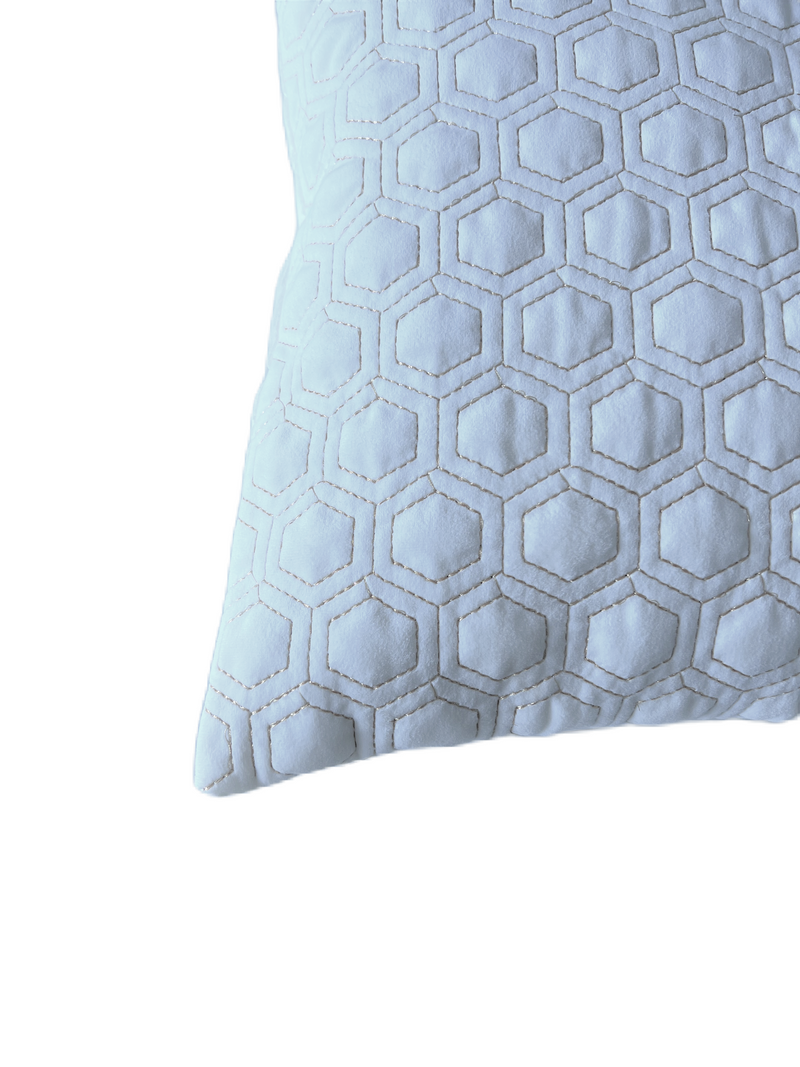 Hexagon Design Velvet Cushion Cover
