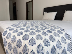 Ferns Style Handblock Bed Cover/Spread