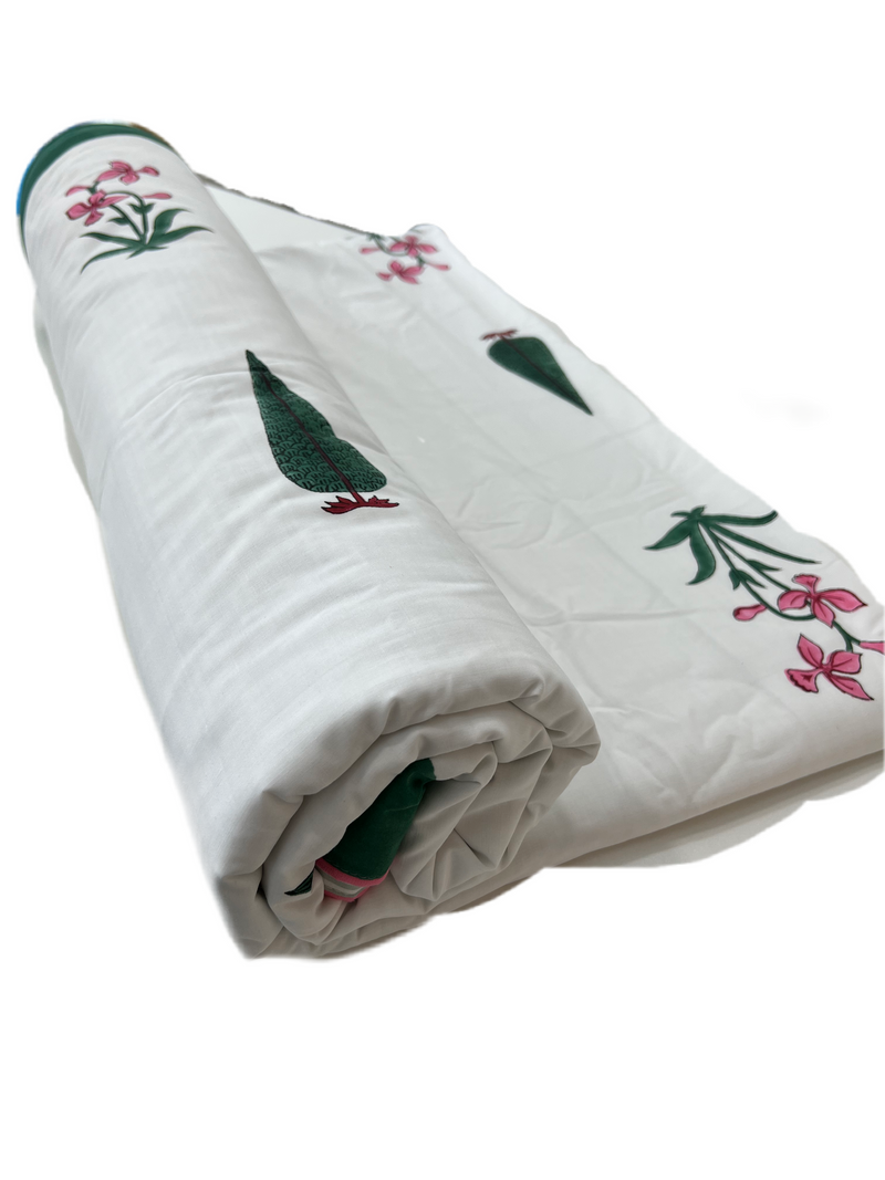 Green Orchid Double Cotton Dohar